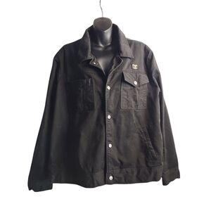 Mote Drape Jacket Black Faux Suede Full Zip Lightweight Soft Women's Size M NWT